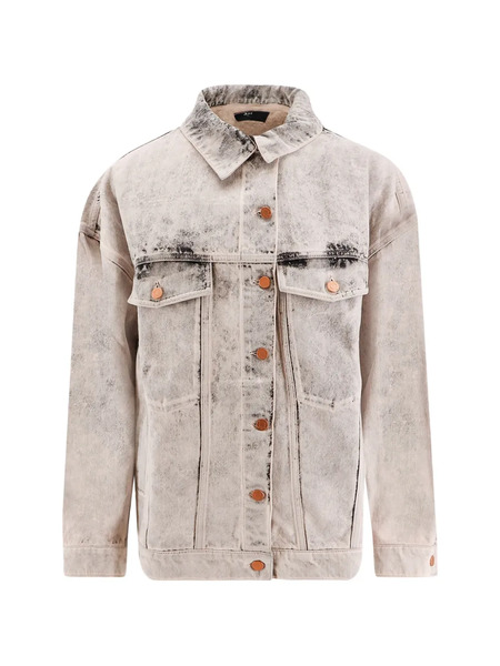  3x1 Bleached Denim Jacket - Neutrals 