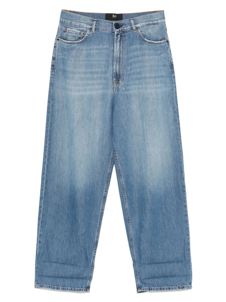  3x1 Button-fastening Jeans - Blue 