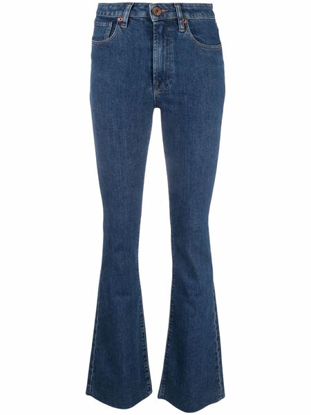  3x1 Farrah Mid-rise Flared Jeans - Blue 
