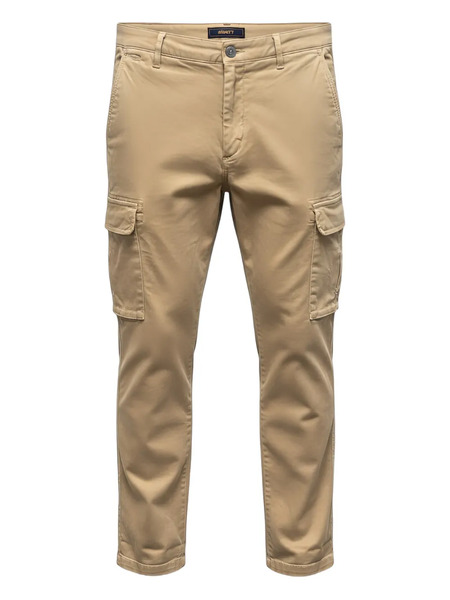  40 Weft Cargo-pockets Straight-leg Trousers - Neutrals 