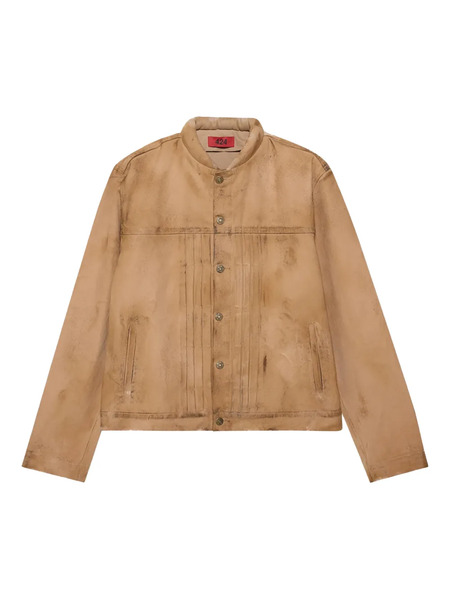  424 Collection Buttoned Trucker Jacket - Neutrals 