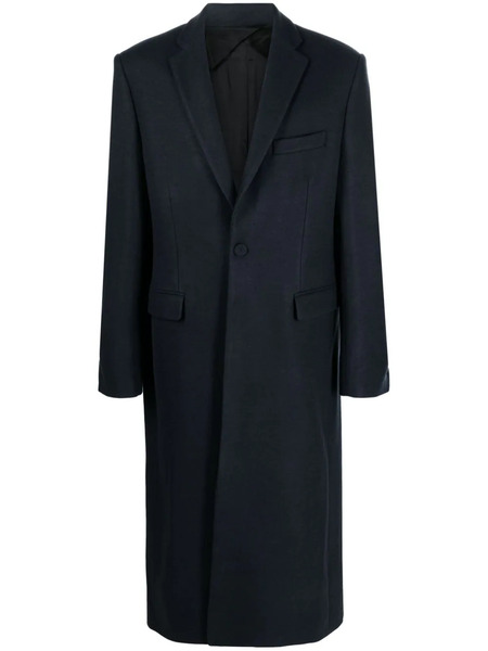  424 Felted Single-breasted Coat - Blue 
