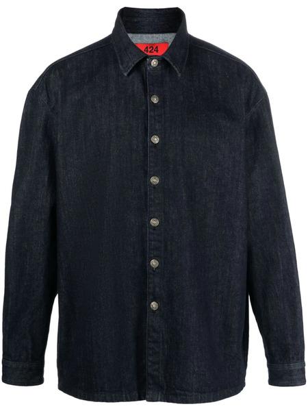  424 Long-sleeve Denim Shirt - Blue 
