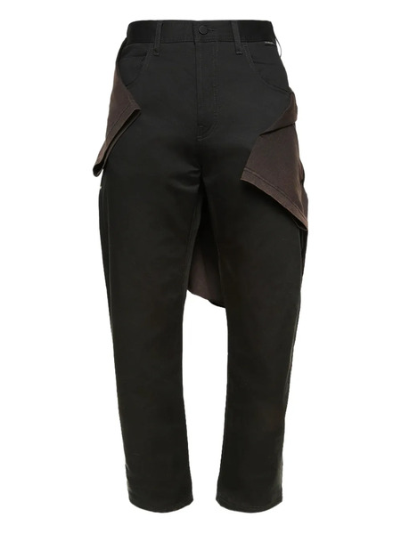  44 Label Group Buttoned Trousers - Black 