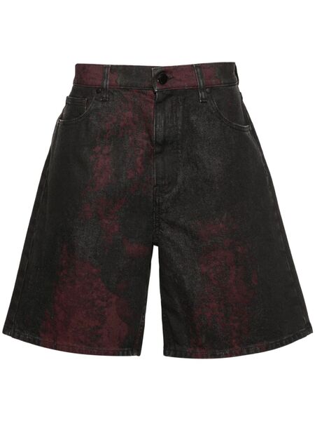  44 Label Group Corrosive Denim Shorts - Black 