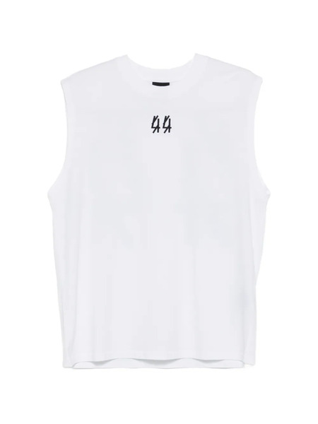  44 Label Group Crew-neck Sleeveless Vest - White 