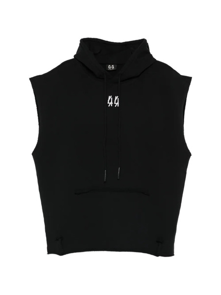  44 Label Group Mini Logo Hooded Sweatshirt - Black 
