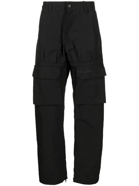  44 Label Group Multi-pocket Parachute Trousers - Black 