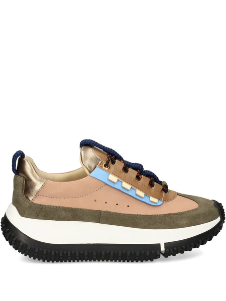  4ccccees Panelled-design Leather Sneakers - Brown 