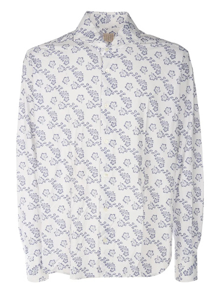  4ff Floral-print Shirt - White 