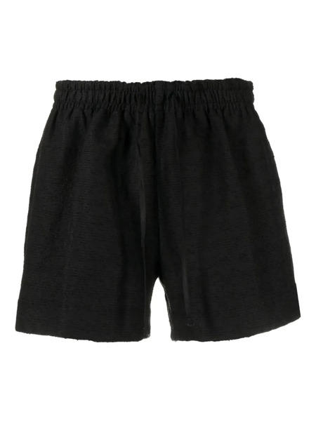  4sdesigns Textured Elasticated Shorts - Black 
