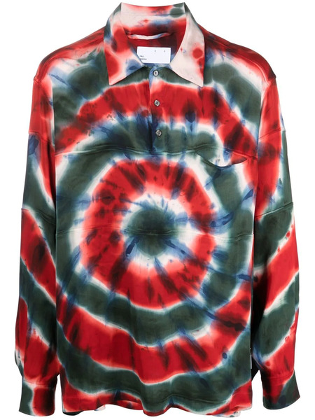  4sdesigns Tie-dye Swirl-print Shirt - Red 