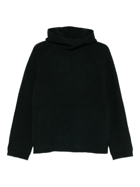  6397 Knitted Hoodie - Black 