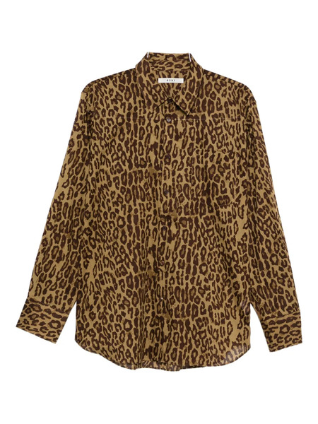  6397 Leopard-print Buttoned Shirt - Brown 