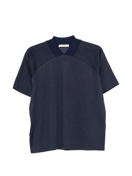  6397 Panelled Collar T-shirt - Blue 