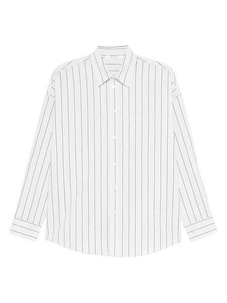  6397 Pinstripe Button-down Shirt - White 