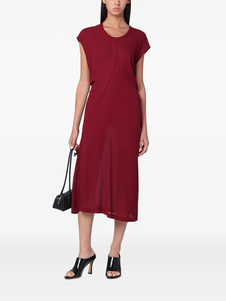  6397 S-curve Midi Dress - Red 