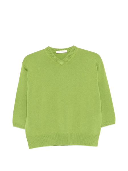  6397 V-neck Sweater - Green 