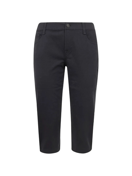  7 For All Mankind Capri Cotton Cropped Jeans - Black 