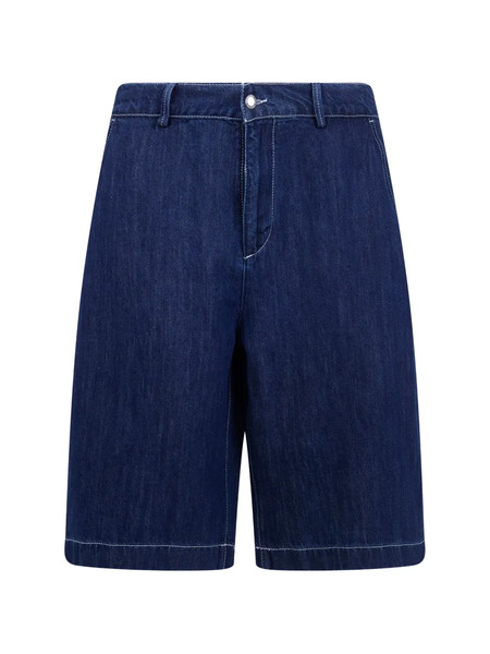  7 For All Mankind Contrast Stitch Shorts - Blue 