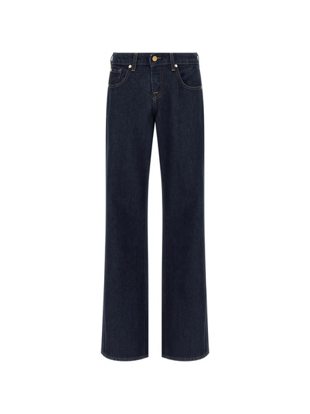  7 For All Mankind Contrast Stitching Five Pockets Jeans - Blue 