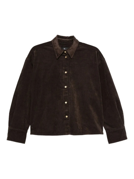  7 For All Mankind Corduroy Button-up Shirt - Brown 