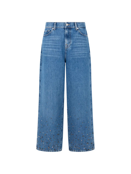  7 For All Mankind Embellished Jeans - Blue 