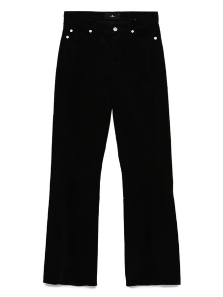  7 For All Mankind Embellished Straight Trousers - Black 
