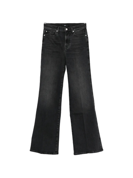  7 For All Mankind Flared Trousers - Black 