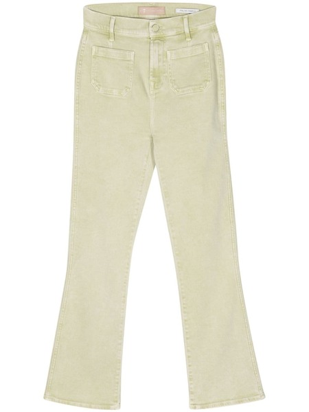  7 For All Mankind High-rise Slim-kick Jeans - Green 