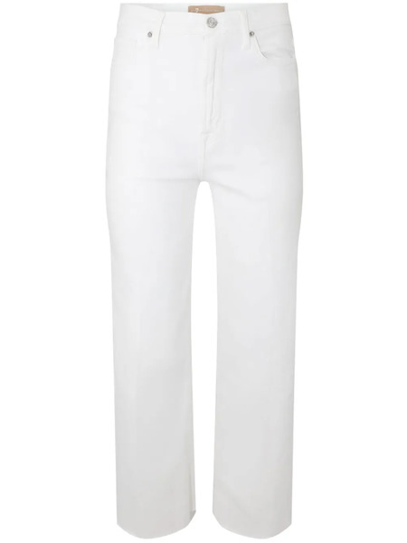  7 For All Mankind Jo High-rise Cropped Jeans - White 