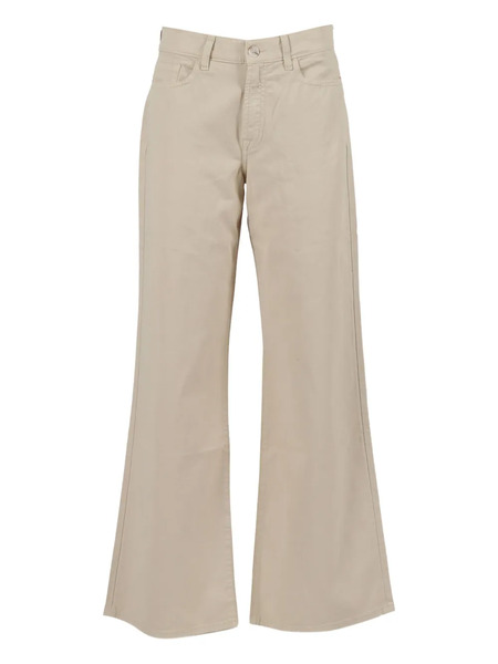  7 For All Mankind Lotta Twill Flare Jeans - Neutrals 