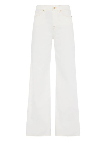  7 For All Mankind Lotta Wide-leg Jeans - White 