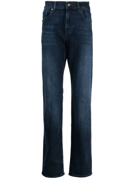  7 For All Mankind Mid-rise Straight-leg Jeans - Blue 