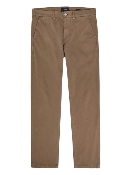  7 For All Mankind Mid-waist Slim Trousers - Brown 