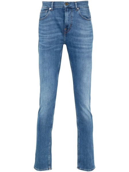  7 For All Mankind Paxtyn Logo-patch Jeans - Blue 