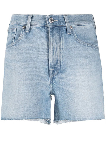  7 For All Mankind Raw-cut Hem Shorts - Blue 