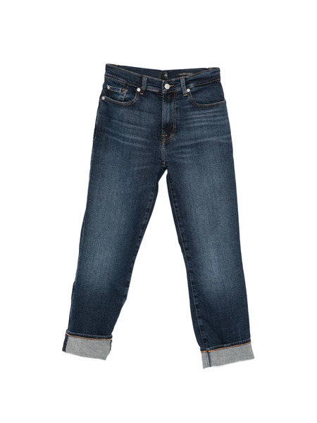  7 For All Mankind Roll-up Trousers - Blue 