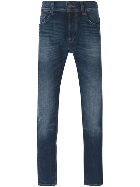  7 For All Mankind Stone Washed Slim Fit Jeans - Blue 