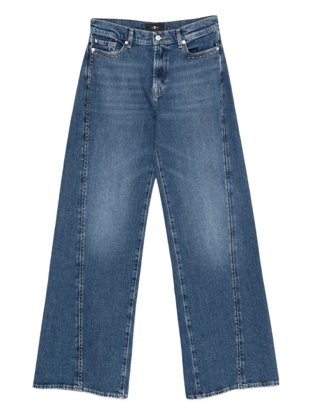  7 For All Mankind Twisted Lotta Studded Jeans - Blue 