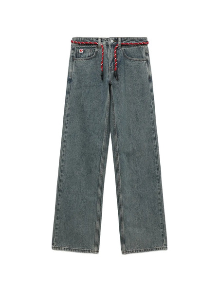  A Bathing Ape® Apee Rope Wide-leg Jeans - Blue 