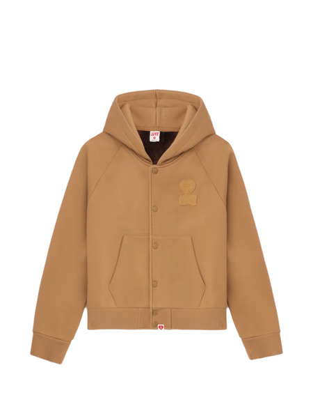  A Bathing Ape® Appliqué Button Hooded Sweater - Brown 