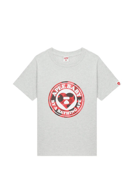 A Bathing Ape® Camo Heart Logo T-shirt - Grey 