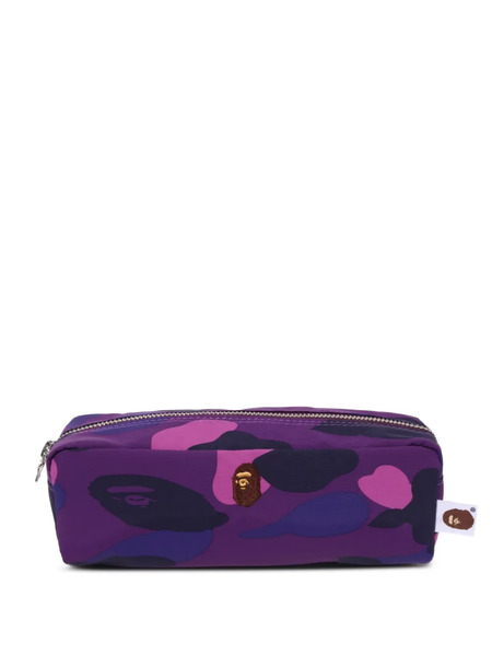 A Bathing Ape® Camouflage Embroidered Messenger Bag - Purple 