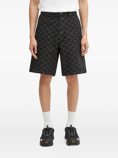  A Bathing Ape® College Monogram Denim Shorts - Black 