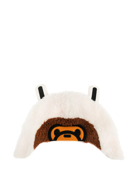  A Bathing Ape® Ears Graphic Beanie Hat - White 
