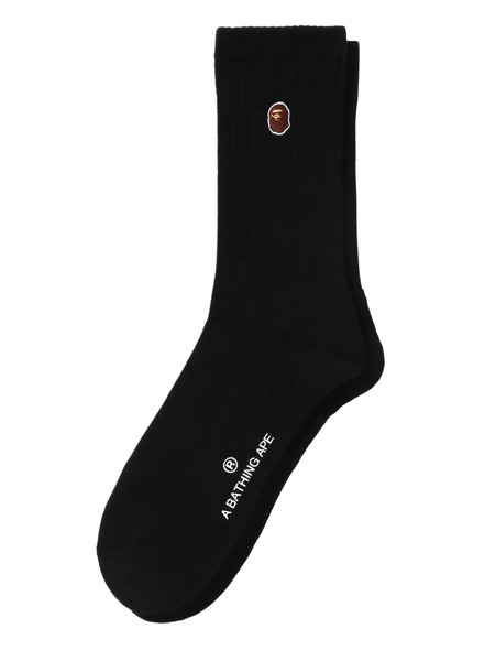  A Bathing Ape® Embroidered-logo Socks - Black 