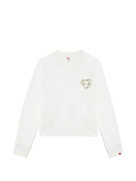  A Bathing Ape® Heart Appliqué Sweater - White 