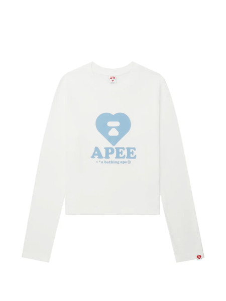  A Bathing Ape® Heart Graphic T-shirt - White 