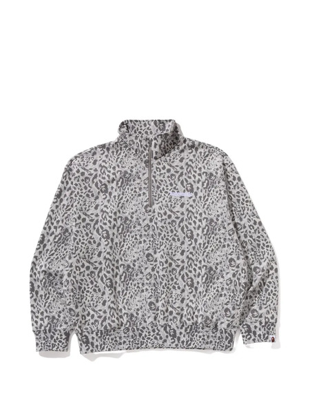  A Bathing Ape® Leopard Pattern Zip Sweatshirt - Grey 